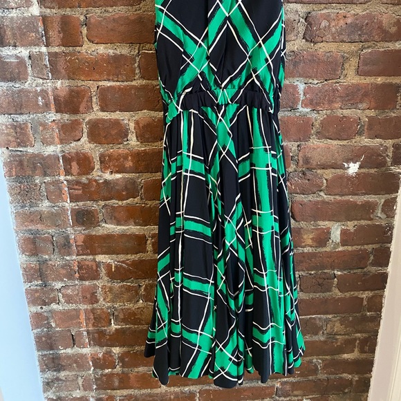 Anthropologie midi green checkered dress! - Picture 3 of 4